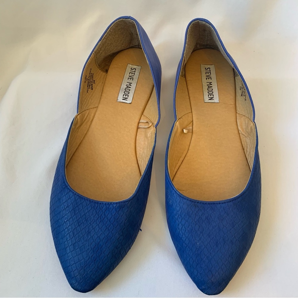 Steve Madden Blue Flats Size 10